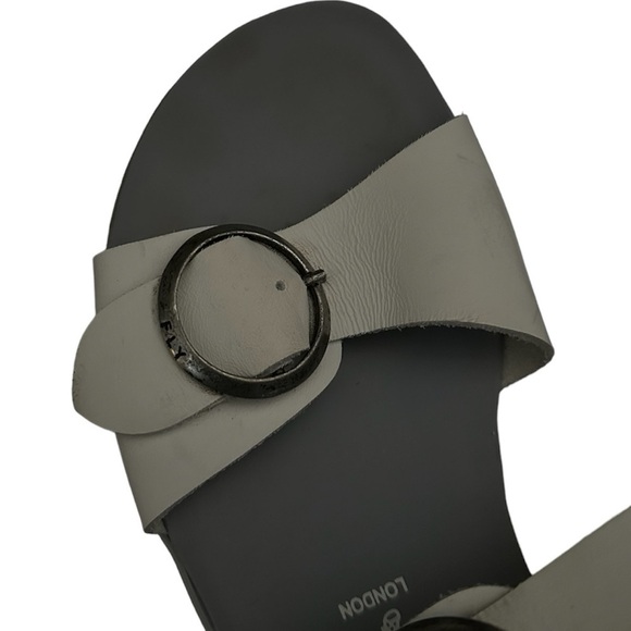 Fly London Masa Off-White Soft Leather Sandal Buckle Comfortable Support Boho - Picture 8 of 15